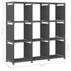 VidaXL Etagère d'Affichage 9 Cubes Bibliothèque Etagère de Rangement Organisateur Support de Rangement Maison Intérieur Gris 322612