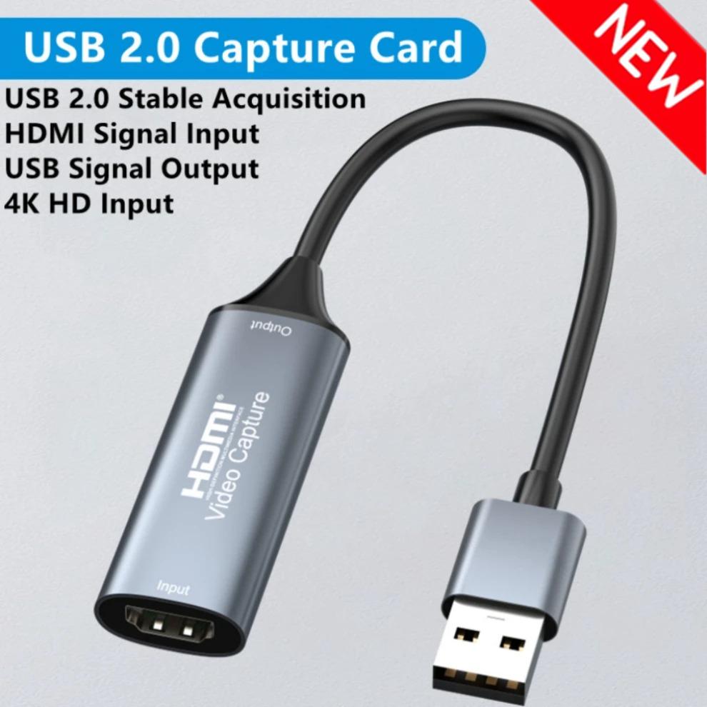 4K USB 3.0/Type-C Video Capture Card HDMI-compatible Grabber Recorder for PS4 Game DVD Camcorder Camera Recording Live Streaming