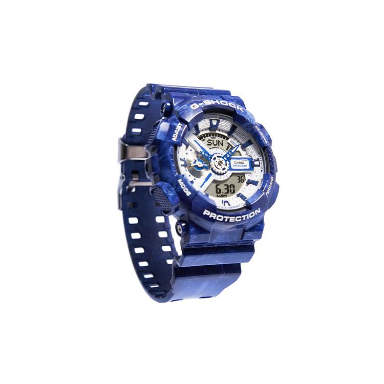 CASIO Men Liquid Crystal/Analog Dual Display Series Blue Watch GA-110BWP-2APFQ
