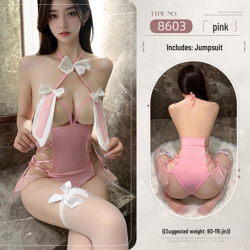 Sexy Bunny Girl Cosplay Dessous: Fantasy Cutout Temptation Einteiler