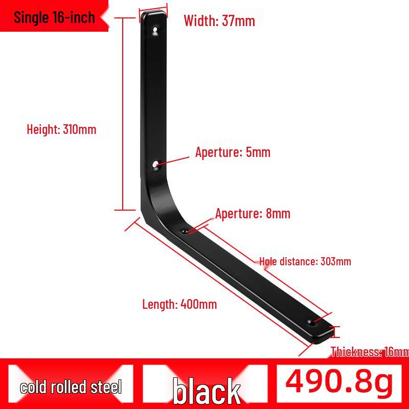 Triangular Wall Shelf Bracket: Bent, Load-Bearing Iron Support for Storage Racks