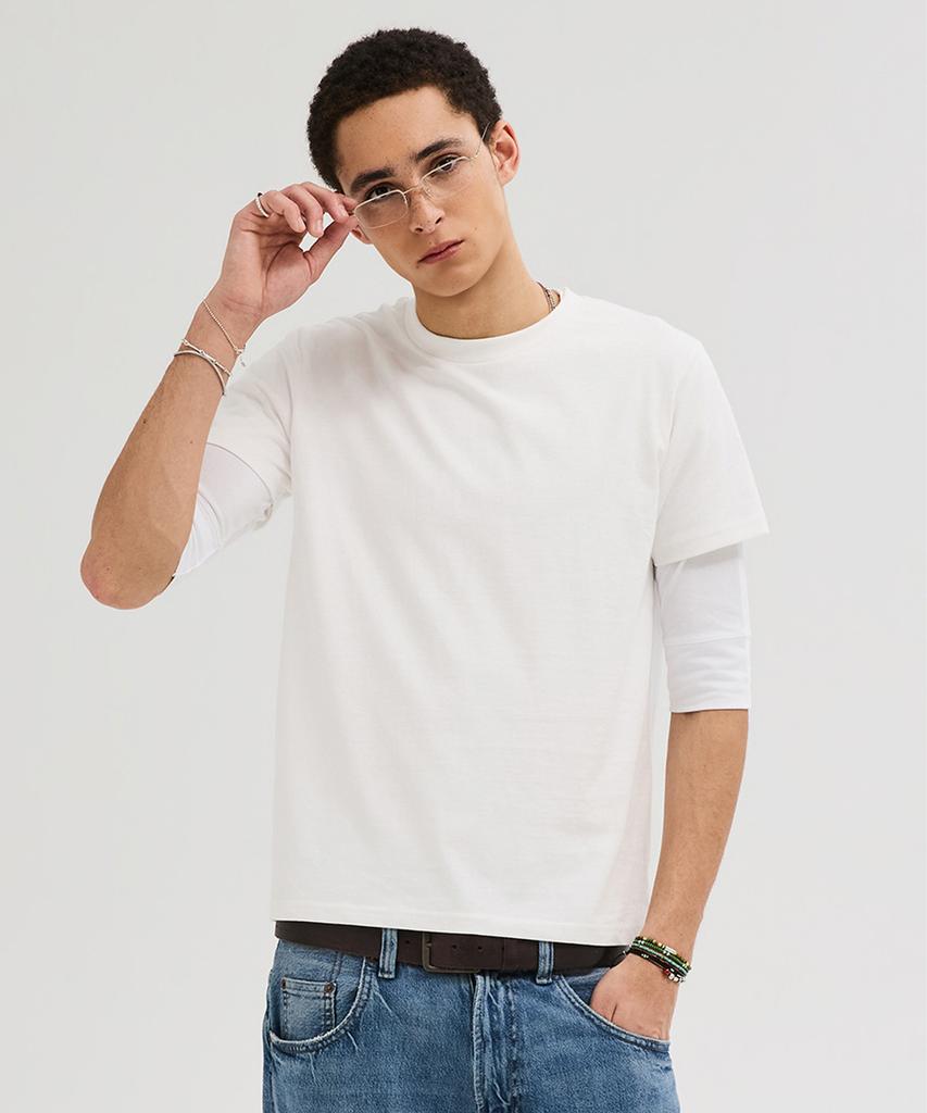 LEIRE 90S Vintage Fit Washed T-Shirt [White]