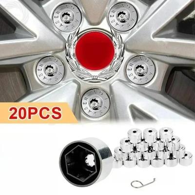 17MM 20Pcs Chrome Car Wheel Lug Nut cap,Nut Rust Proof Cover for VW/Golf/Passat/Polo Touareg