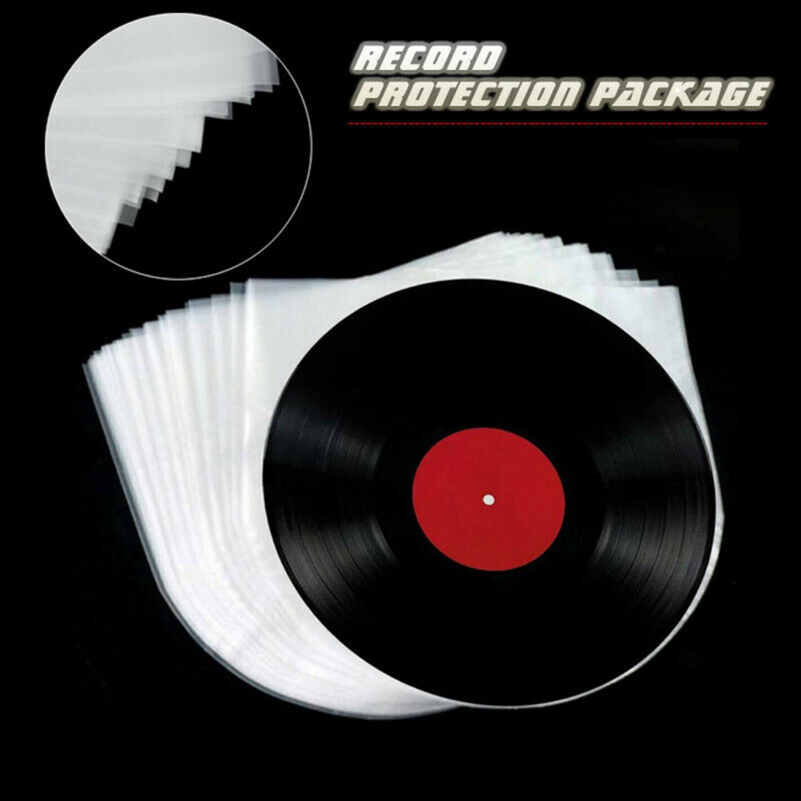 

50PCS 12inch PE Vinyl Record LP LD Record Plastic Bags Anti-static Record Sleeves Outer Inner Plastic Clear Cover United States