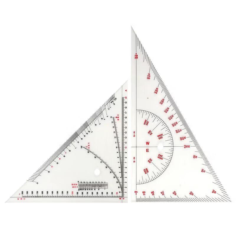 Yingjia Nautical Charting Triangle Ruler Set
