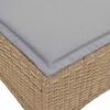 Garden Sofa with Reclining Function L Shaped Beige Poly Rattan