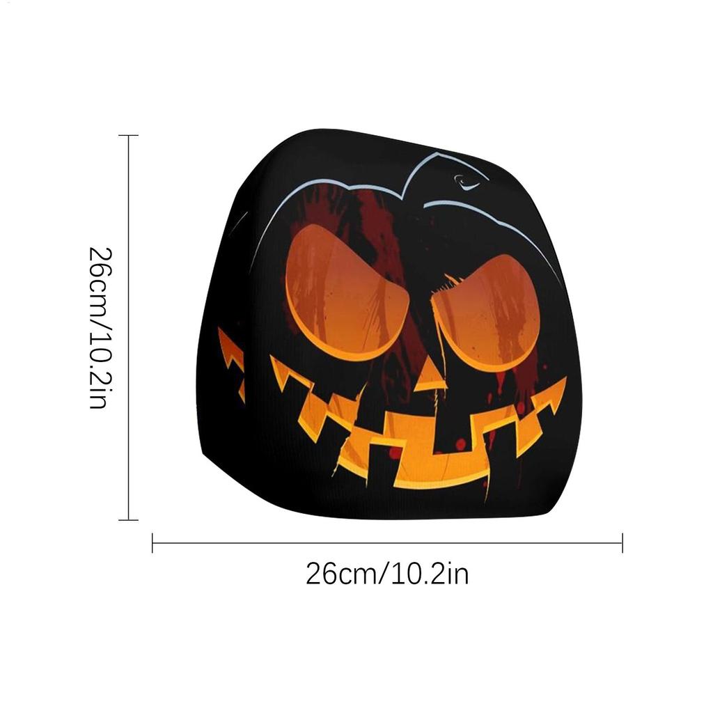 Pokrowiec na zagłówek fotelika samochodowego 2 sztuki Halloweenowy Pokrowiec ochronny na zagłówek samochodu Akcesoria wewnętrzne do ciężarówki SUV Codzienne dojazdy Długie