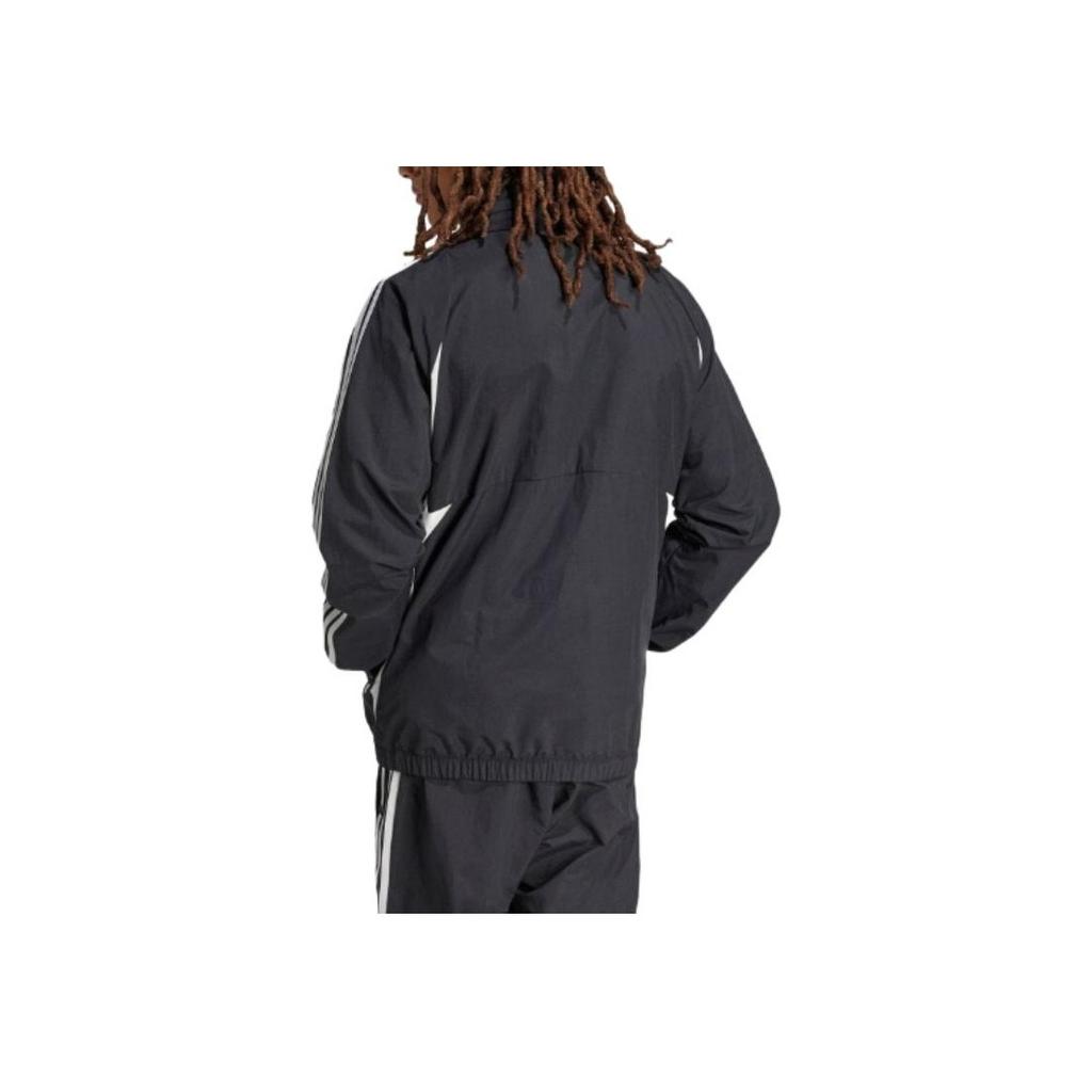 Adidas Originals Colorblock Three-Stripe Zip-Up Collar Cropped Jacket Men Jacket Black JF8736