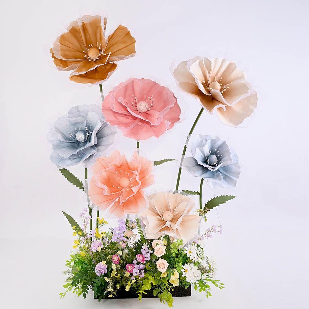 NEW 50cm Wedding Road Flower Large Flower DIY Artificial Flower Simulation Reusable Flower Branch Garden