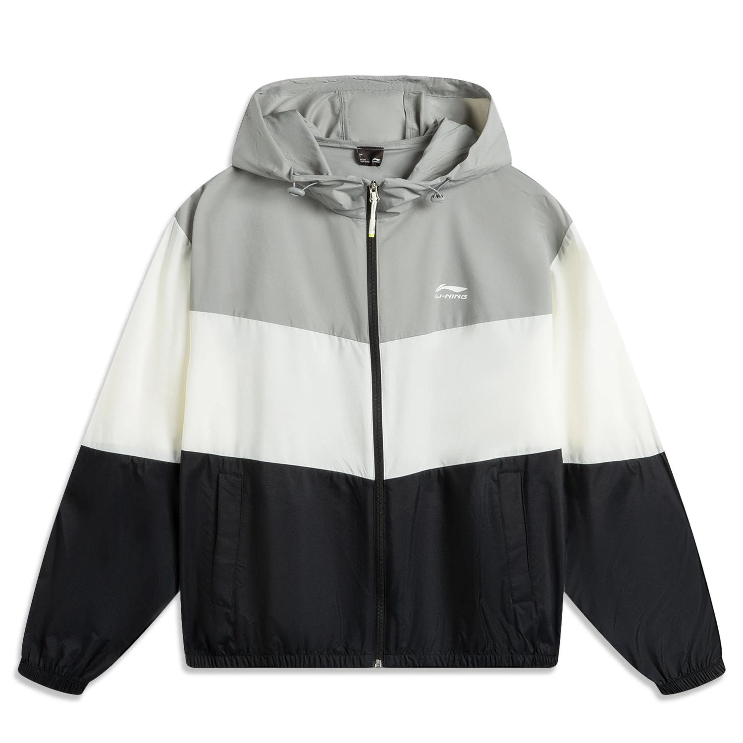 Li Ning Trench Coat Unisex Ultimate Gray/Ivory/Black AFDV609-2 XL