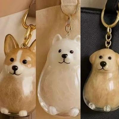 Hundehaar-Aufbewänger Anhänger Niedliche Welpenhaar-Aufbewahrungsbox Hundehaar-Dekoration Tasche Anhänger Sammlung Geschenk Dekorations Teile