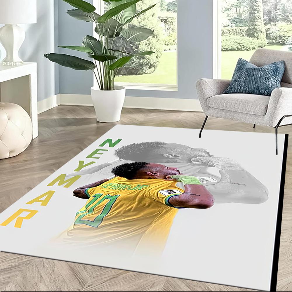 Neymar Jr. Brazil Celebration Square Rugs Are a Great Choice for Living Rooms, Bedrooms, Home Décor, and As Gifts.