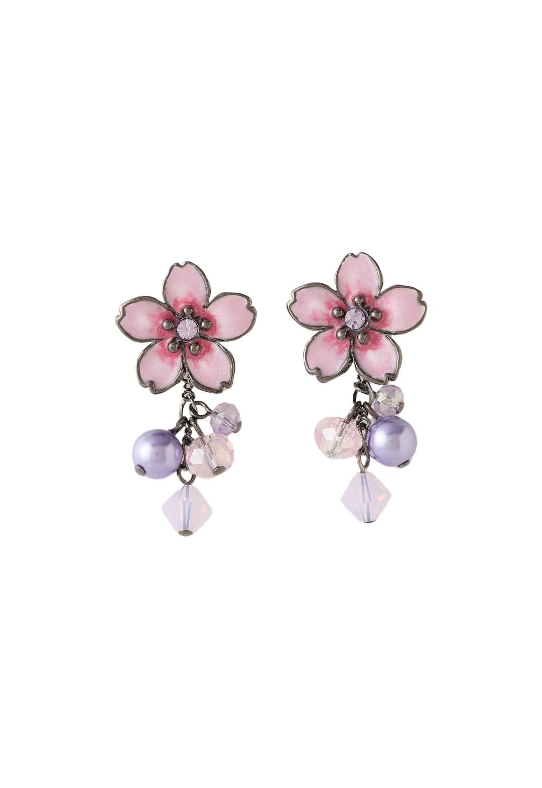 

Night cherry blossom motif earrings SAMA1497 XV [Anna Sui] фіолетовий