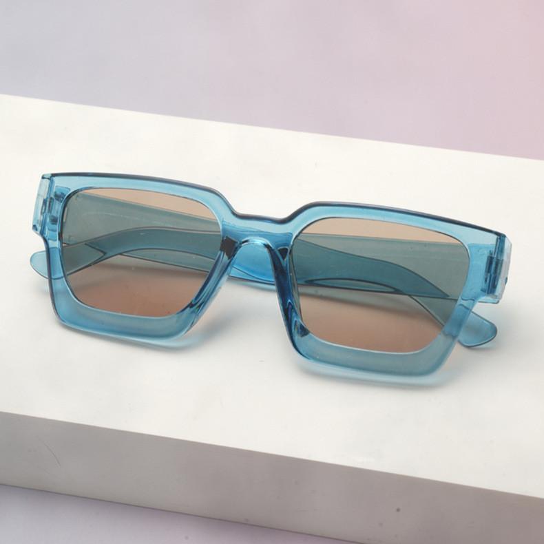 Minimalist Thick Frame Square Sunglasses With Uv400 For Fashionable Women And Men