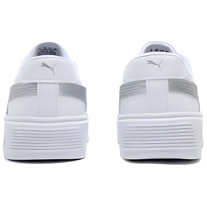 Puma Slip-Resistant Shock Absorbing Low-Top Skate Shoes Women Sneakers Silver White 389402-02