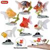 Oenux Ozeantier Simulation Meeresleben Lachs Hai Fisch Modell Actionfiguren DIY Miniatur Dekoration Früherziehung Kinder Spielzeug