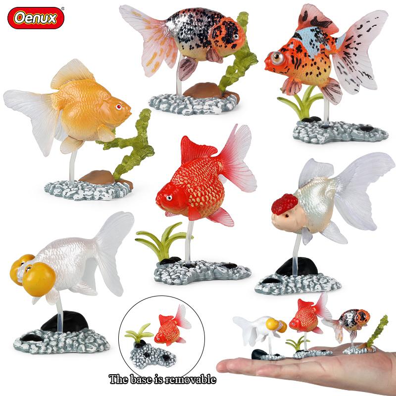 Oenux Ozeantier Simulation Meeresleben Lachs Hai Fisch Modell Actionfiguren DIY Miniatur Dekoration Früherziehung Kinder Spielzeug
