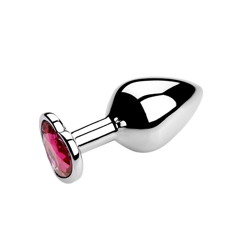 Heart-Shaped Metal Anal Plug - Prostate Massager & Dilation Toy for Adults