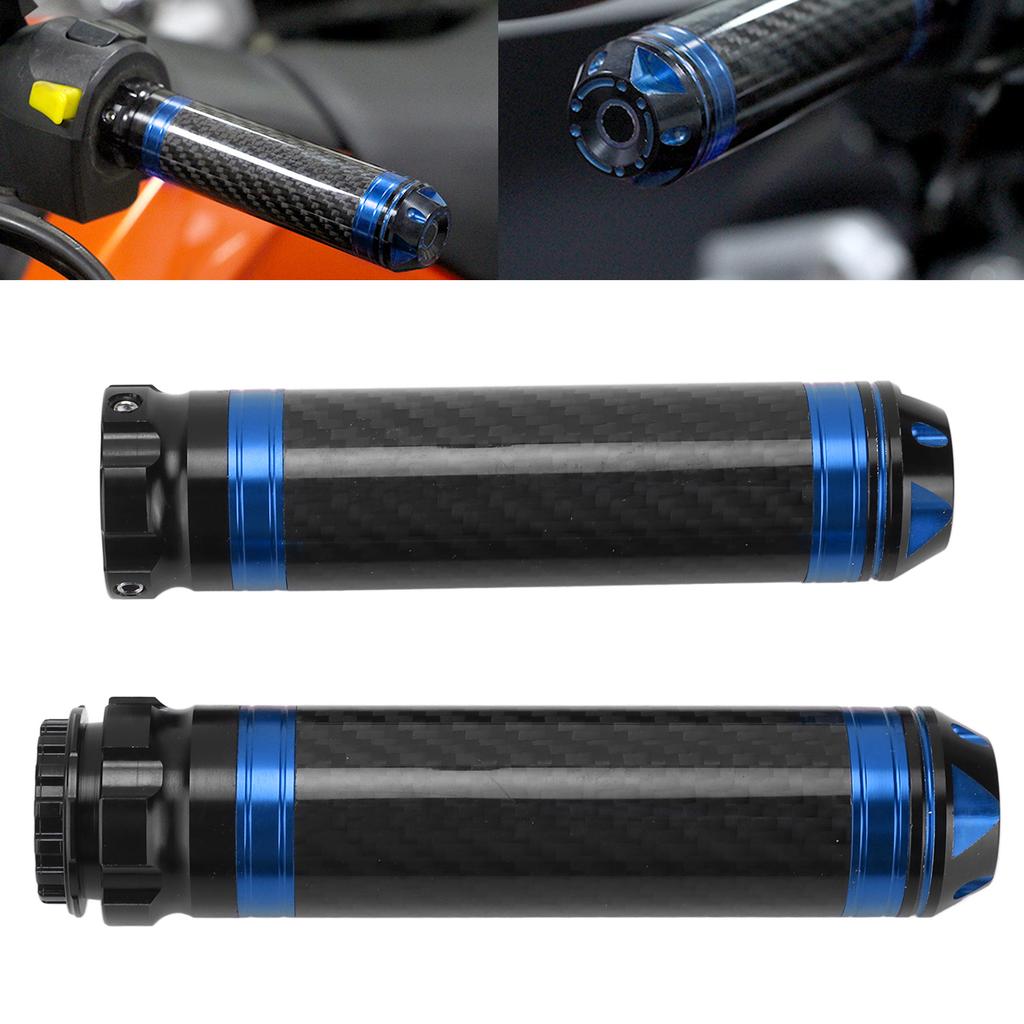 2PCS Motorcycle Handle Bar Grip Cover Carbon Fiber Corrosion Resistant Waterproof Universal for