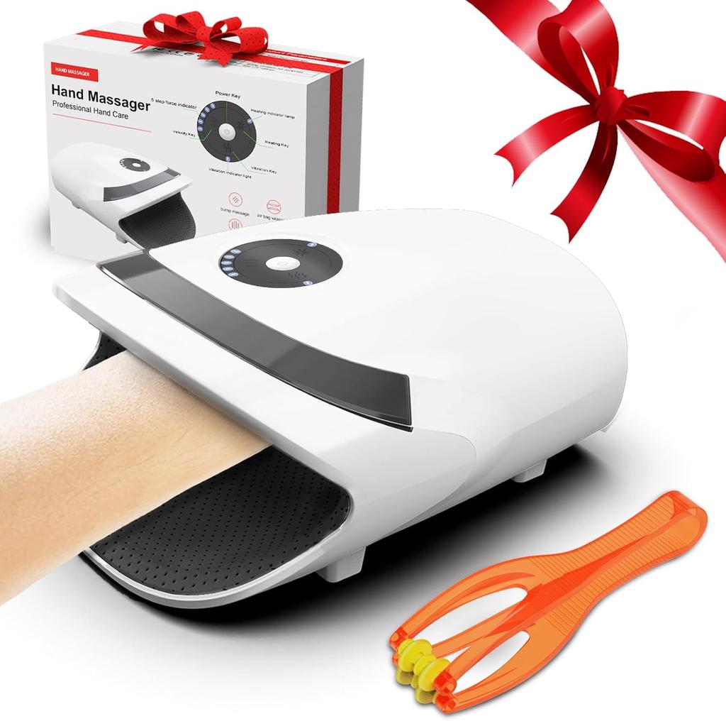 Electric Finger Massager Palm Finger Air Pressure Kneading Heat Therapy Smart Wireless Multi-Function Hand Massager