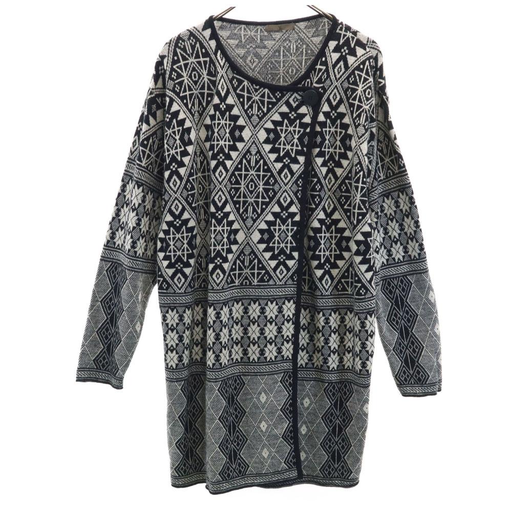 Y's 80s Made In Japan Vintage Long Sleeve Long Knit Cardigan Women Used