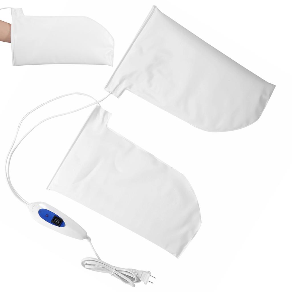 Therapeutic Heated Mitts for Paraffin Wax Therapy Manicure SPA Treatment Hand Care Mittens US Plug 1