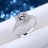BagueRingen-anillo de boda de plata de ley S925 para mujer, joyería de moissanita de 2ct D-COLOR, certificado GRA
