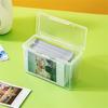 Photo Storage Box Rectangular Desktop Box Card Organizer Plastic Transparent Case For Photography Enthusiasts Desktop Postcard