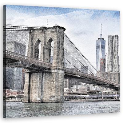 Canvas Print New York City Brooklyn Bridge