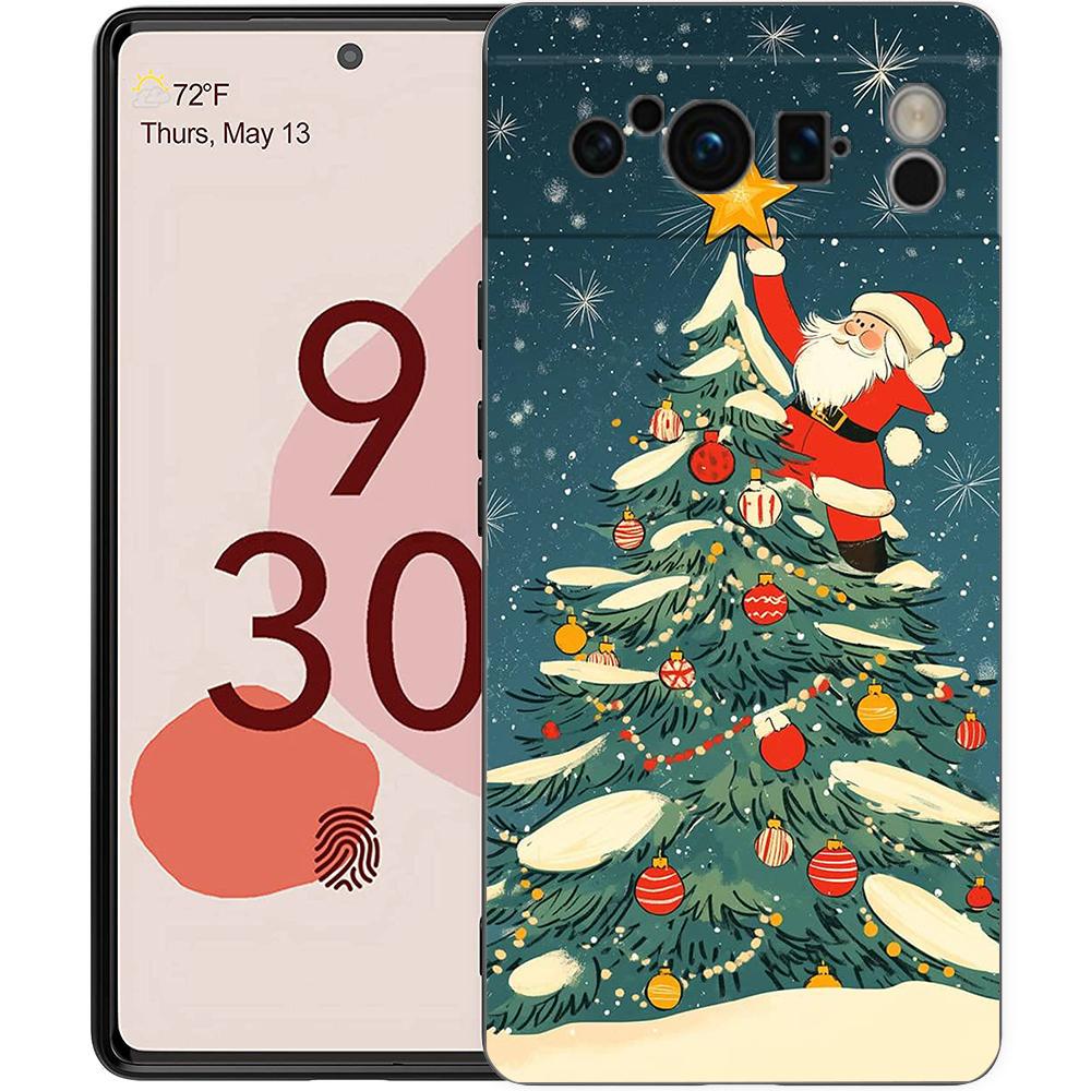 Christmas Christmas Tree Phone Case Cover for Google Pixel 9 8 7 6 7A 6A Pro Shockproof Soft TPU 9 Pro XL Shell Capas Fundas Bag