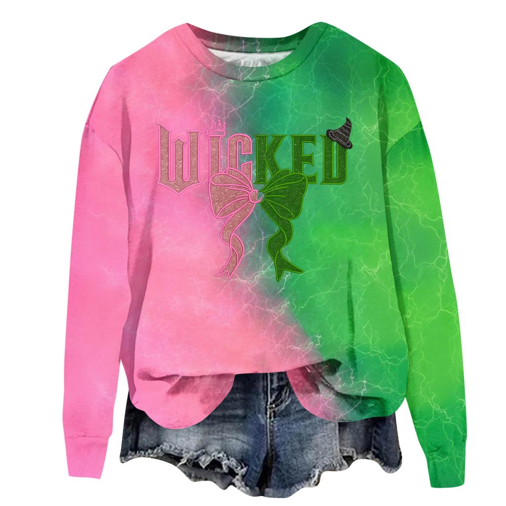 Women's Loose Comfortable Casual Fashionable Character Printing Round Neck Long Sleeved Sweatshirt