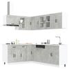 Kitchen Cabinet Set, Kalmar, 11-Piece, Concrete Gray