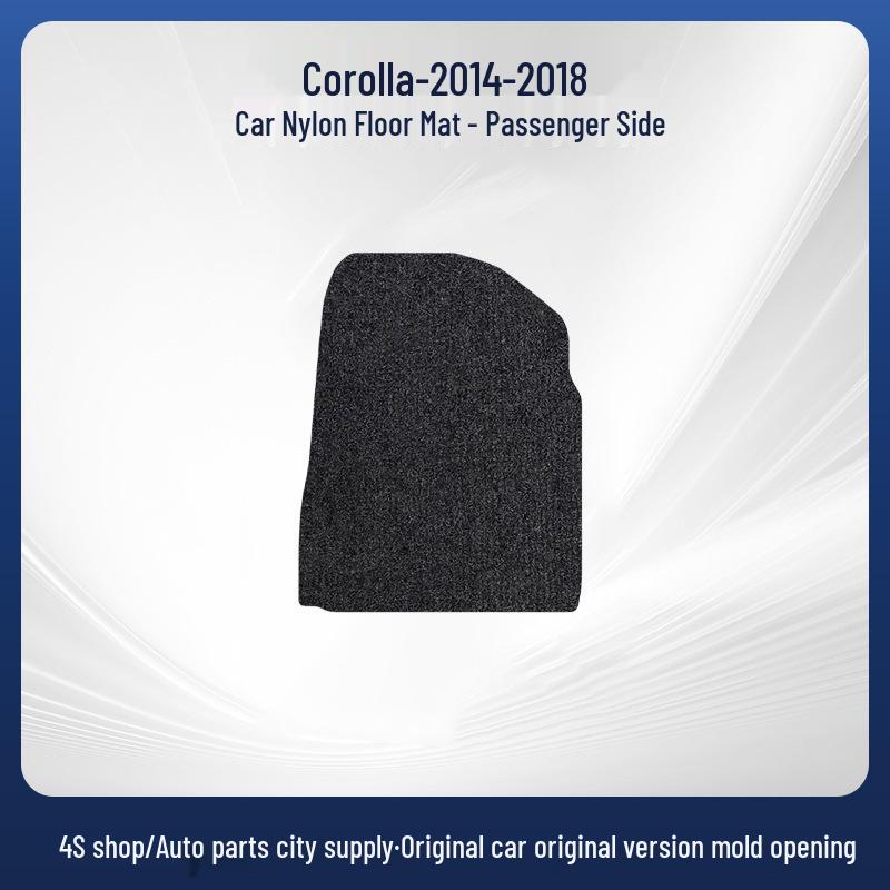 Black Nylon Floor Mats for Toyota Corolla 2014-2018: Durable and Wear-Resistant