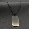 Stainless Steel Pendant Blank Military Brand Necklace Laser Engraving Titanium Steel Necklace