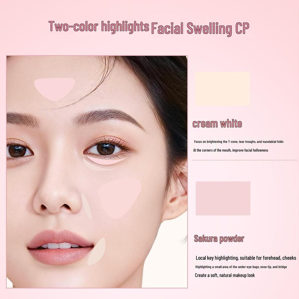 Huatang Master Dual-Layer Highlight Powder: Natural Brightening Matte Contour for Students