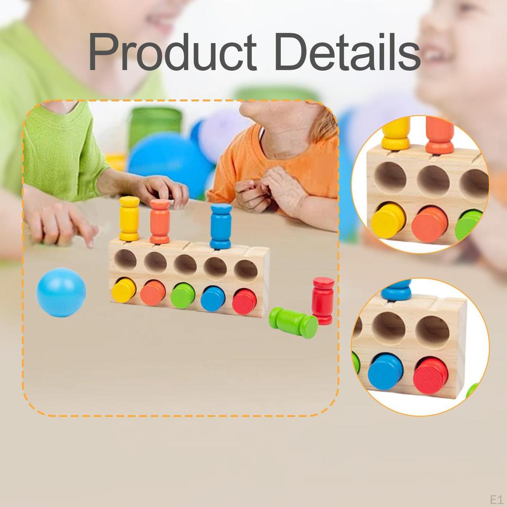 Kids Bowling Set Color Matching Game Kit Toys Preschool Friends Play Party Fun Early Development