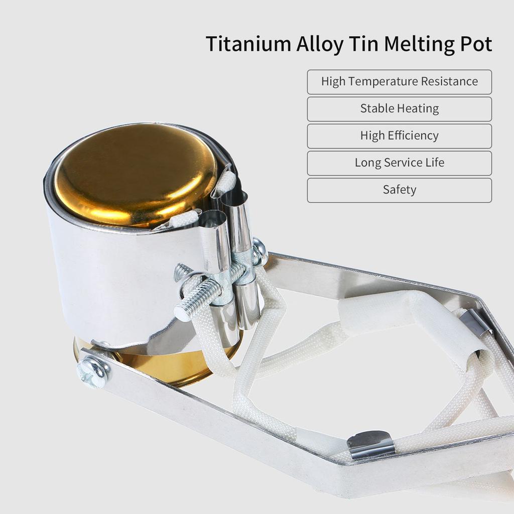 Portable Alloy Tin Furnace Temperature Tin Soldering Pot High Power Tin Melting Furnace Small Tin Dipping Furnace for Household an
