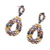 Teardrop Alloy Earrings Crystal Embellished Elegant Style Jewelry Handmade Ear Accessories For Parties Event