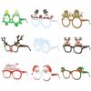 9-Pack 3D Christmas Glasses - Festive Snowman Masks for Adults & Kids, Perfect for Holiday Parties & Photo Props