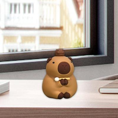 Adorabile Scultura di Capibara per Decorazione Casa e Ufficio