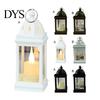 Christmas Tree Decorative Wind Lamp with Handle Watertight Illumination Santa Garden House Print Xmas Style Candelabra Light Home Decor Party
