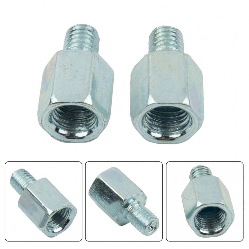 2 Pcs Mirror Adapter Clockwise Female To Male Motorcycle