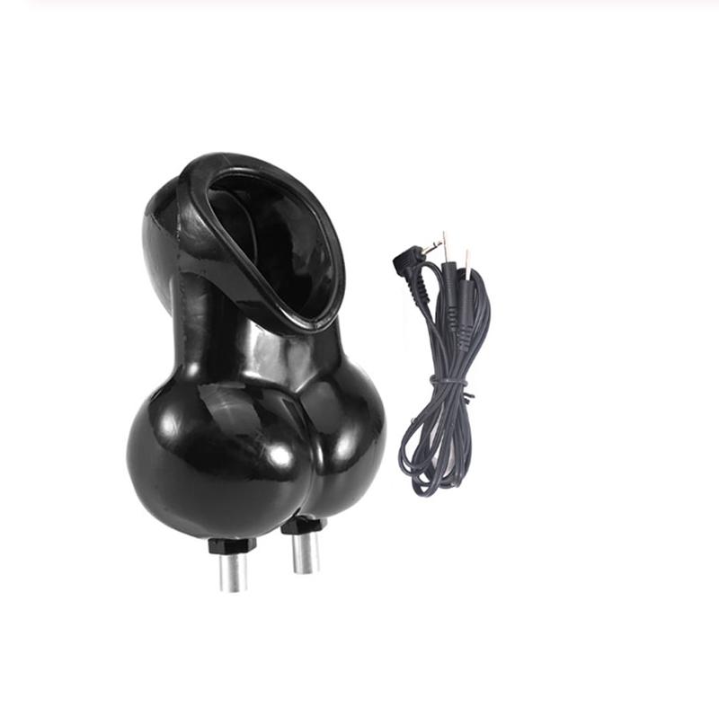 Electric Shock Scrotum Bondage Sleeves,SM Male Glans Electro Stimulator Massage Cup,Electro Sex Chastity Cage Cock Ring  Toy