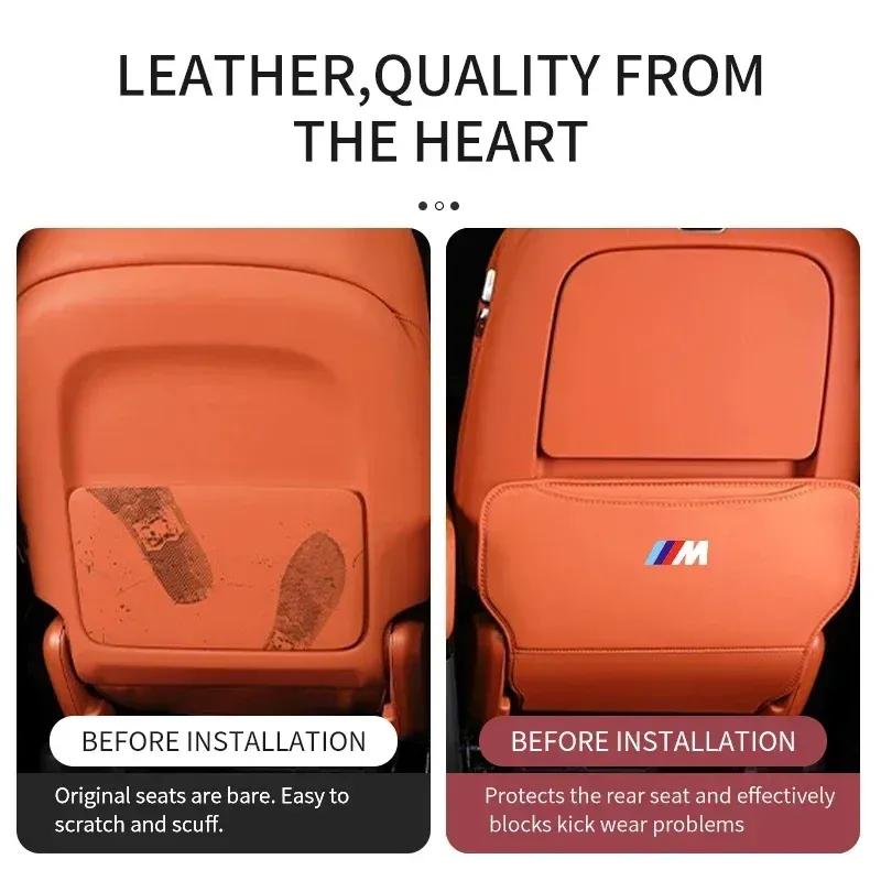 -Car Seat Anti Kick Mats Back Storage Kids Half Pack Anti Kick Mats For BMW X1 X2 X3 X4 X5 X6 X7 G20 G30 6GT E46 E90 E60 F10 E39