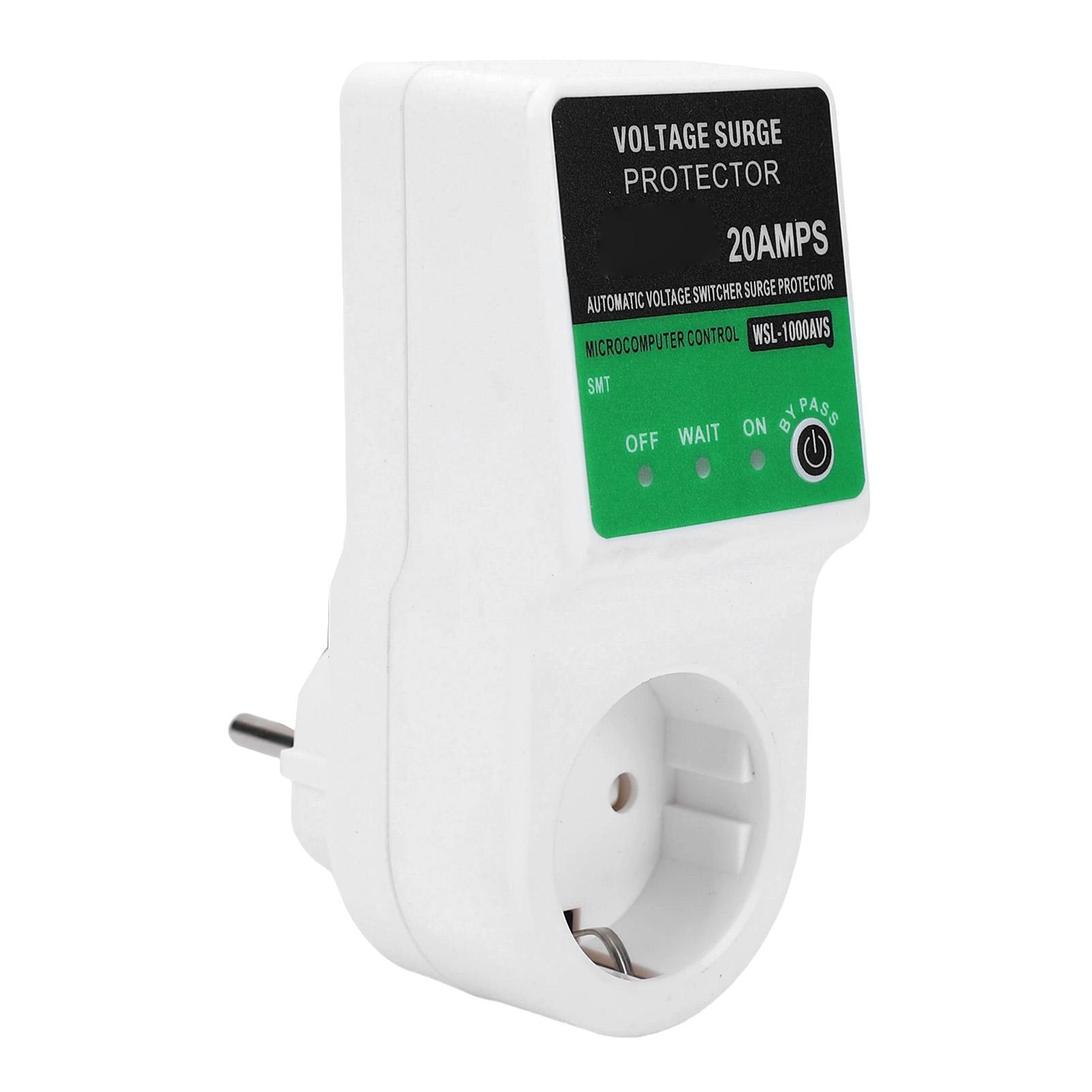 

Voltage Protector Outlet 20A Undervoltage Overvoltage Guard Surge Protector with Indicator Light for Home Appliance EU
