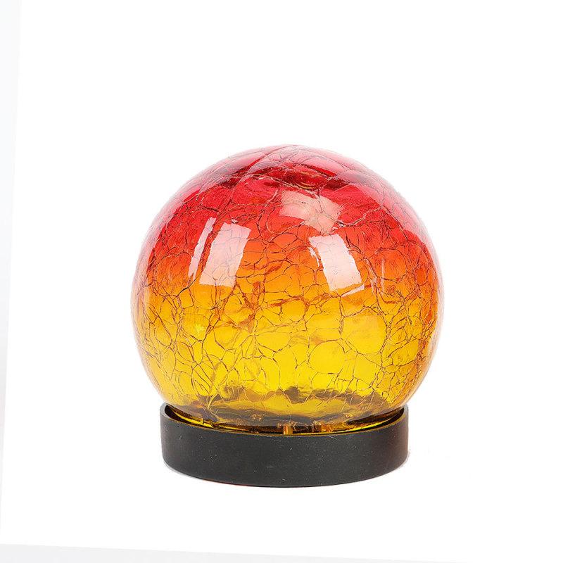 

Солнечный градиент красный треск шаровой светильник уличный водонепроницаемый садовый светильник украшение патио газон светильник стекло 10cm