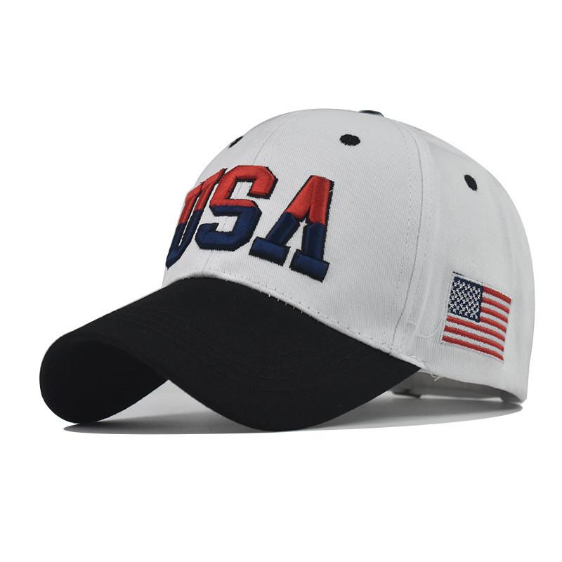 Klassieke Baseballpet met USA Borduurwerk en Verstelbare Pasvorm voor Mannen Zomer Casual Kleding