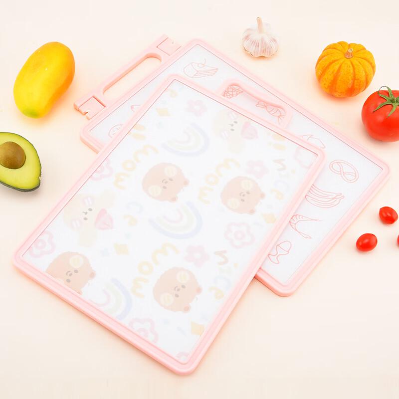 Wutuo Bear Pattern Non-slip Plastic Cutting Board Set