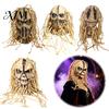 Casco de Terror Fácil de Llevar Máscara de Espantapájaros de Halloween Aterradora para Adultos, Accesorio de Disfraz Completo para la Cabeza de Látex con Pelo de Paja, Cosplay Espeluznante