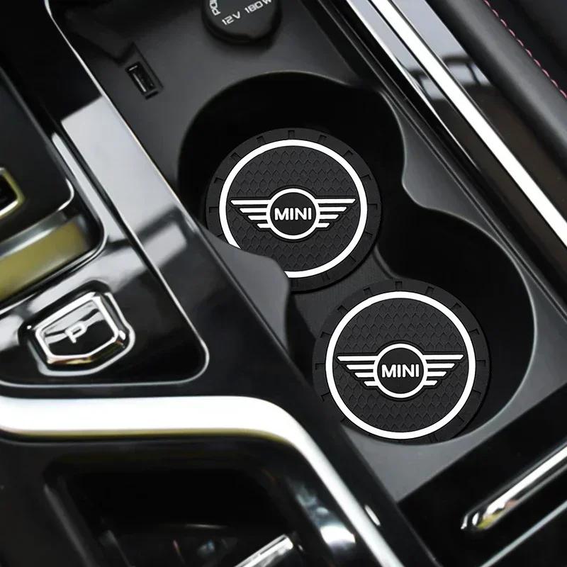 X5 X7 For BMW Car-Styling PVC Car Non-slip Coaster Mat Water Cup Pad For Mini Cooper One S JCW R55 R56 R60 F55 F56 Countryman Au